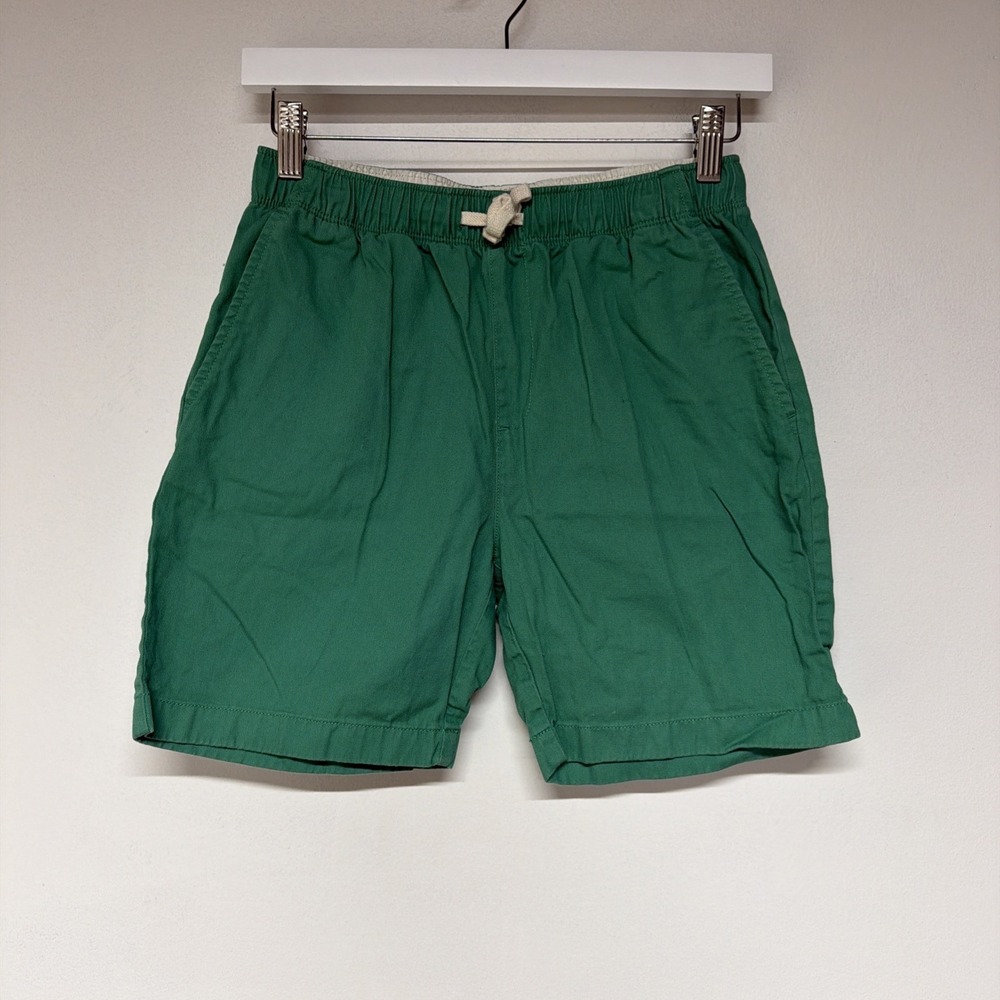 Crewcuts Chino Shorts Size 14 Boys Preppy 100% Cotton Flat Front Golf Green